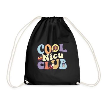 Cool Nicu Club Neonatal Intensive Care Unit Nurse - Drawstring Bag - black - Front