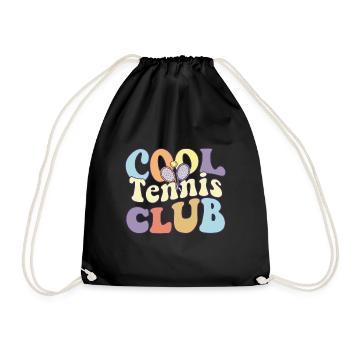 Cool Tennis Club Tennis Coach Tennis Crew Matching - Turnbeutel - Schwarz - Vorne