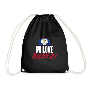 Drapeau du Belize Bélizien - Sac de sport léger - noir - Devant