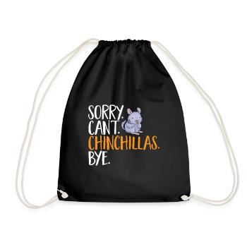 Chinchilla - Drawstring Bag - black - Front