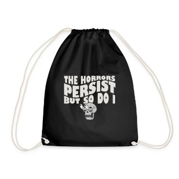 The Horrors Persist But So Do I Skeleton Internet - Drawstring Bag - black - Front