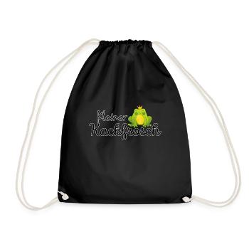 Little Poop Frog Baby Bodysuit Baby Shower Birth - Drawstring Bag - black - Front