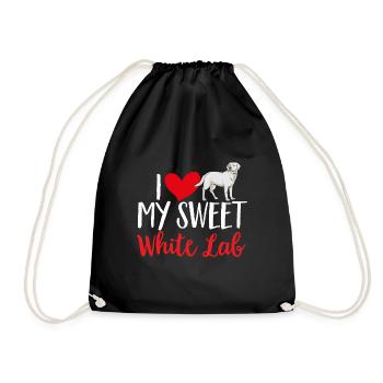 Labrador Retriever blanc Labrador Labrador blanc - Sac de sport léger - noir - Devant