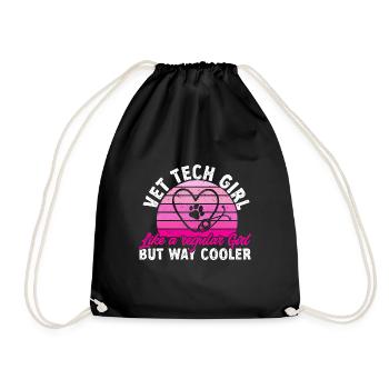 Vet Tech Veterinary Veterinary Technician - Drawstring Bag - black - Front