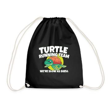 Drôle Marathon Tortue Running Team Nous Sommes Lents Comme - Sac de sport léger - noir - Devant