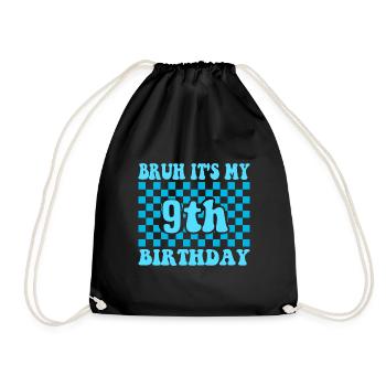 Bruh c’est mon 9ème anniversaire 9 ans Anniversaire 9 - Sac de sport léger - noir - Devant