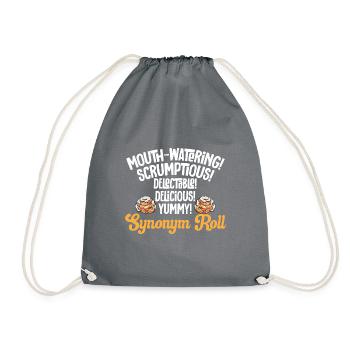 Cinnamon roll - Drawstring Bag - grey - Front