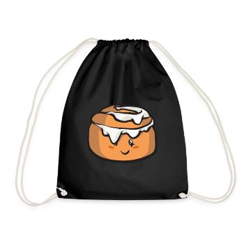 Cinnamon roll - Drawstring Bag - black - Front
