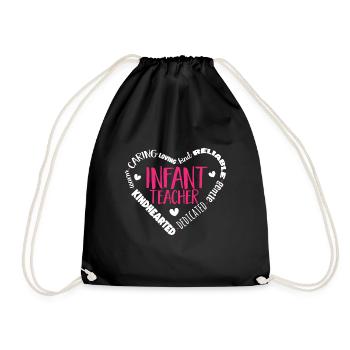 Kindergarten Teacher Daycare Center Educator - Drawstring Bag - black - Front