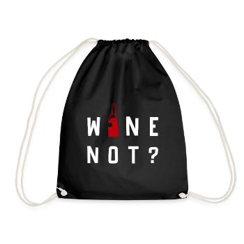 I Make Pour Decisions Wine Glass - Drawstring Bag - black - Front