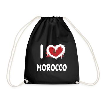 J’aime le Maroc / J’aime le Maroc Pays - Sac de sport léger - noir - Devant