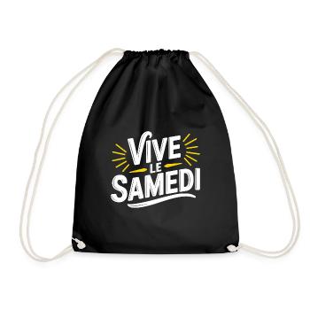 Vive le samedi - Sac de sport léger - noir - Devant