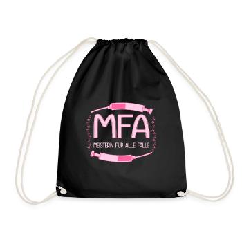 MFA Master Medical Assistant - Drawstring Bag - black - Front