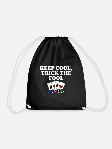 Keep Cool Trick the Fool Casino Poker Jeu - Sac de sport léger - noir