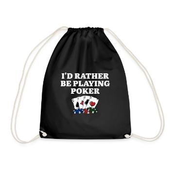 Je préfère jouer au poker casino gambler - Sac de sport léger - noir - Devant
