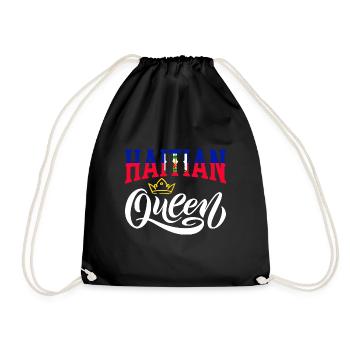 Haïti Reine Haïti Haïti Drapeau - Sac de sport léger - noir - Devant