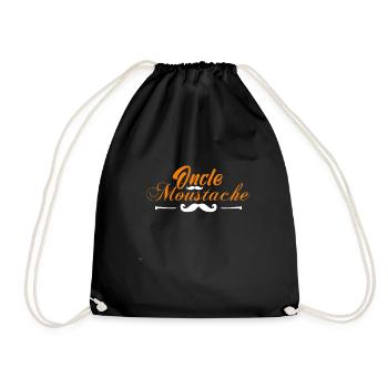 oncle moustache, Idée cadeau d'élégance. - Sac de sport léger - noir - Devant