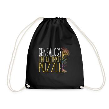 Genealogy Genealogy Genealogist - Drawstring Bag - black - Front
