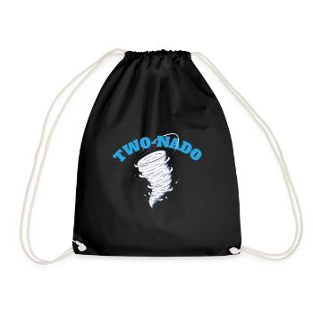 Deux Nado 2e anniversaire Tornade Thème Twonado 2 - Sac de sport léger - noir - Devant