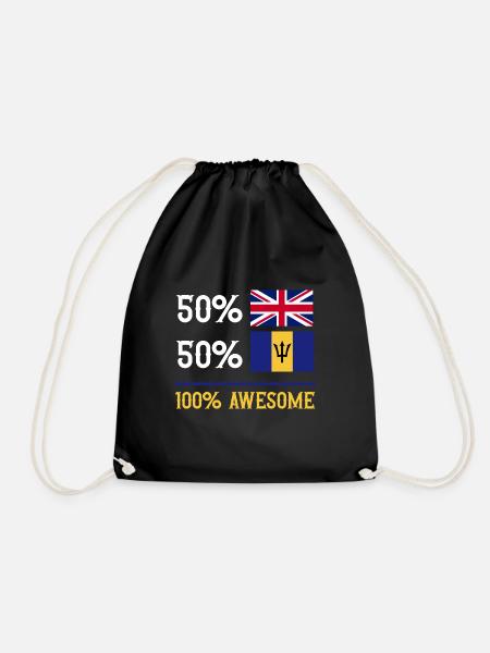 Barbados flag Barbadian bayan - Drawstring Bag - black