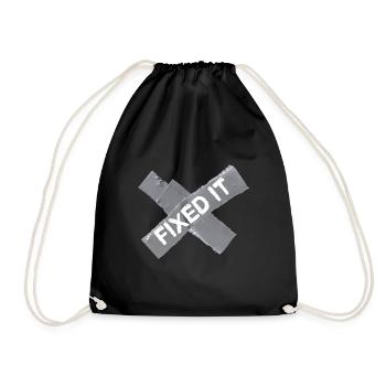Duct Tape Duct Tape Artisan Masking Tape - Drawstring Bag - black - Front