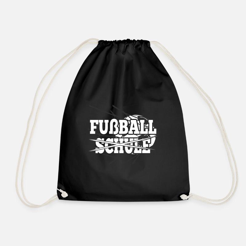 Fußball Statt Schule Fußballer Geschenkidee - Turnbeutel - Schwarz