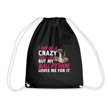Ball Python Snake King Python - Drawstring Bag - black - Front