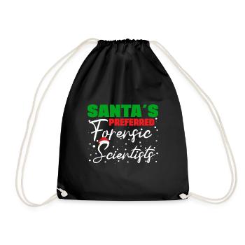 Santa's Preferred Forensic Psychologist Gift Idea - Drawstring Bag - black - Front