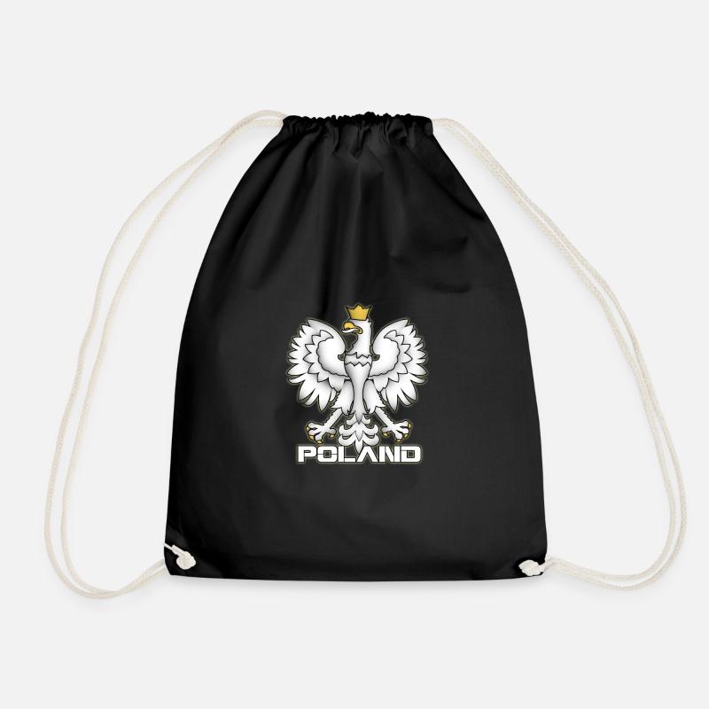 Poland - Drawstring Bag - black