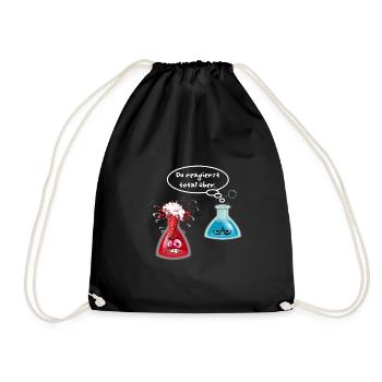 Chemie Nerd Geschenk zB Geburtstag Comic Chemikant - Turnbeutel - Schwarz - Vorne