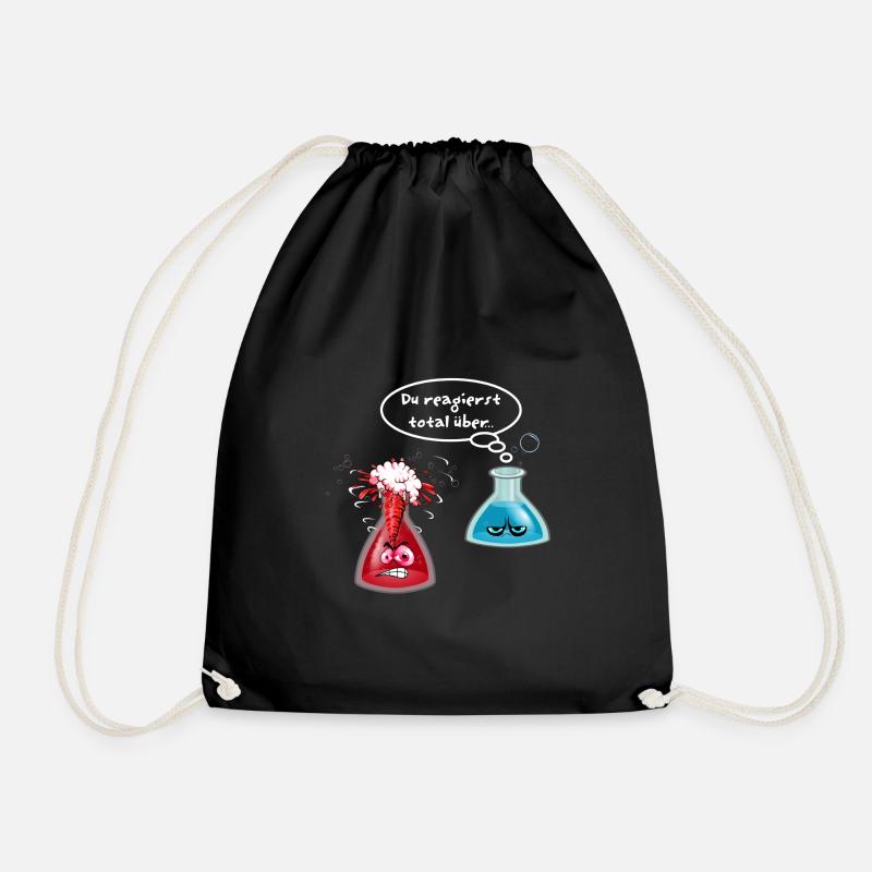Chemie Nerd Geschenk zB Geburtstag Comic Chemikant - Turnbeutel - Schwarz