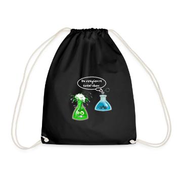 Chemie Nerd Geschenk zB Geburtstag Comic Chemikant - Turnbeutel - Schwarz - Vorne