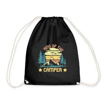LE ROI DES CAMPEURS CAMPING AVENTURES - Sac de sport léger - noir - Devant