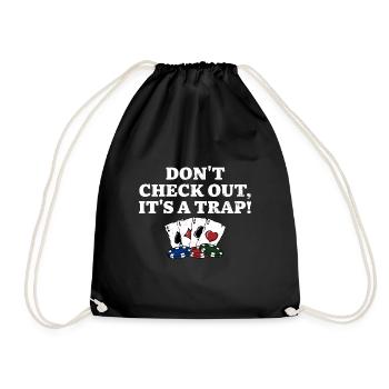 Ne vérifiez pas que c’est un poker drôle de poker - Sac de sport léger - noir - Devant