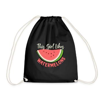 Melon pastèque d'été aux fruits tropicaux - Sac de sport léger - noir - Devant