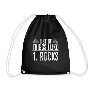 Rockhound Geology Rock Collecting Stone Collectors - Drawstring Bag - black - Front