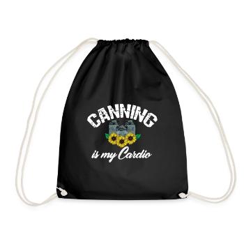 Homesteader Canning is my Cardio Food Preservation - Drawstring Bag - black - Front