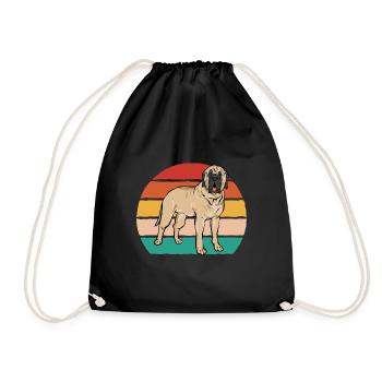 Mastiff Chien Vieux Mastiff anglais - Sac de sport léger - noir - Devant