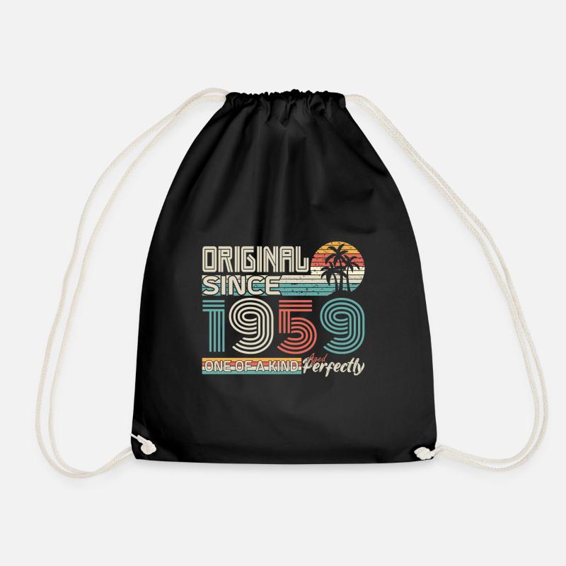 1959 Jubiläum 1959 geboren 1959 Jubiläum - Turnbeutel - Schwarz