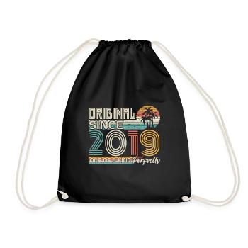 2019 anniversaire 2019 né en 2019 anniversaire - Sac de sport léger - noir - Devant