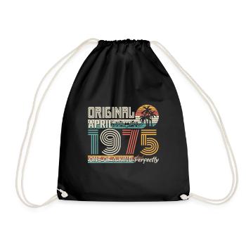Avril 1975 anniversaire April 1975 cadeau 1975 - Sac de sport léger - noir - Devant