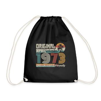 Avril 1973 anniversaire April 1973 cadeau 1973 - Sac de sport léger - noir - Devant