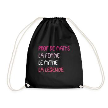 prof de math - Sac de sport léger - noir - Devant