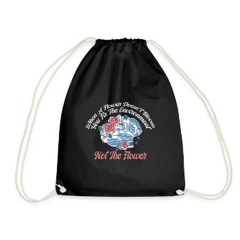 Fix The Environment Not The Flower - Drawstring Bag - black - Front