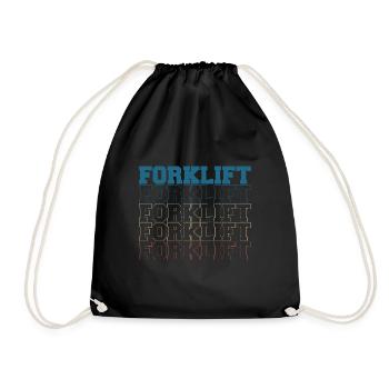 Vintage Forklift Forklifter Forklift Driver Retro - Turnbeutel - Schwarz - Vorne