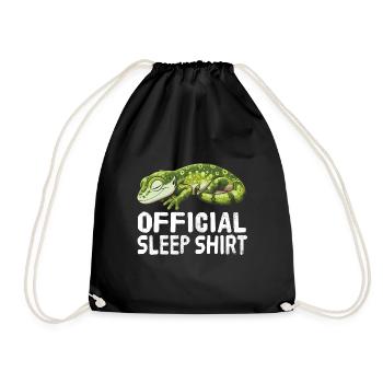 Chemise de nuit officielle Gecko - Sac de sport léger - noir - Devant