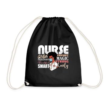 Black Nurse Pride African American Roots Afro - Turnbeutel - Schwarz - Vorne