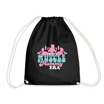 In My Muscle Mommy Era Personal Trainer Mom - Drawstring Bag - black - Front