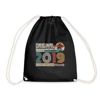 July 2019 Birthday July 2019 Gift - Drawstring Bag - black - Front