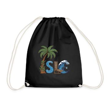Tropical Island Vacation Strandbar für Urlauber - Turnbeutel - Schwarz - Vorne